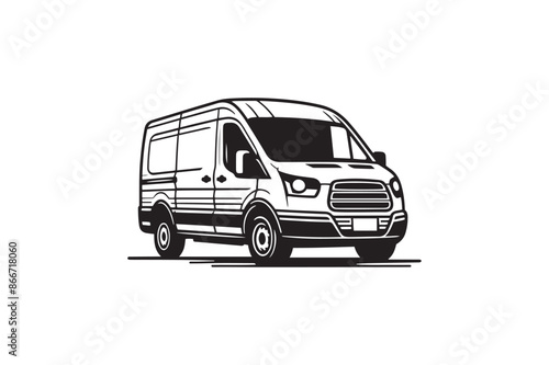 Delivery van silhouette design