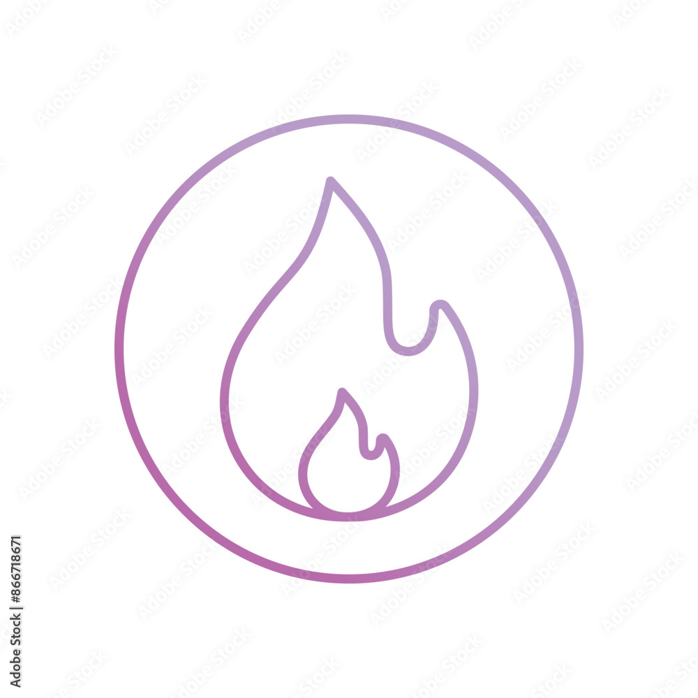 flame icon with white background vector stock illustration flame icon with white background vector stock illustration