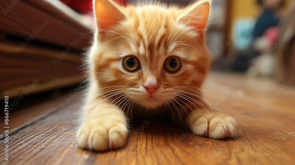 Obraz premium cat on the table
