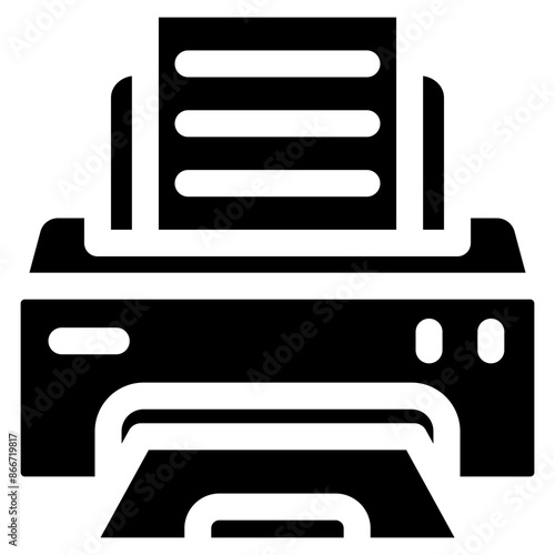 Print Icon Element For Design