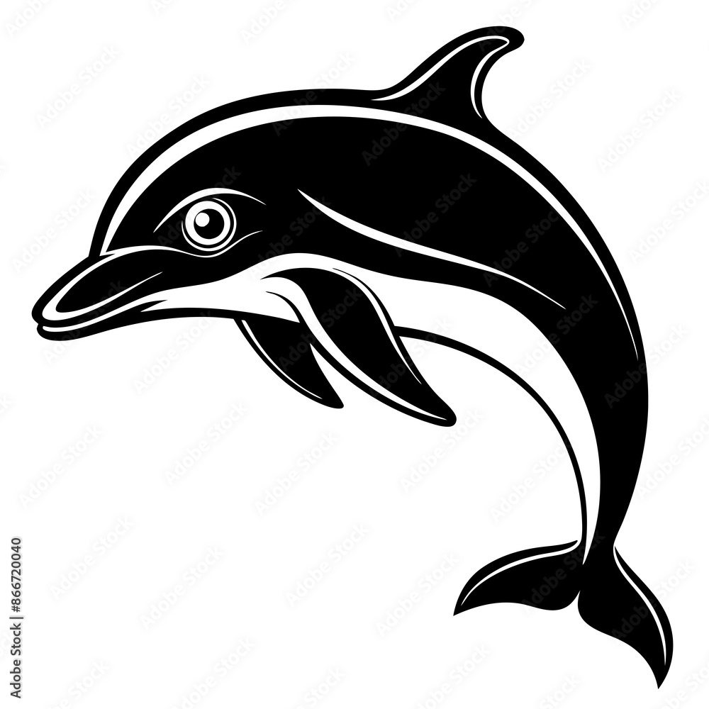 Fototapeta premium dolphin isolated on white