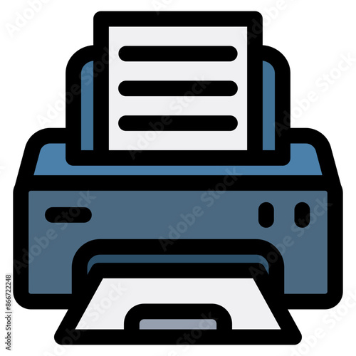 Print Icon Element For Design