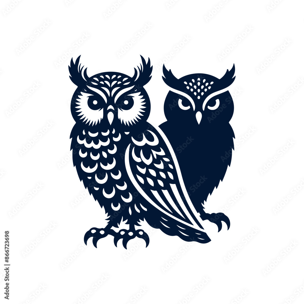 vector Owl silhouette design illustration template vector Owl silhouette design illustration template