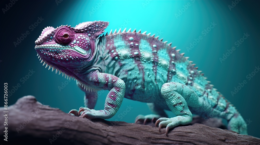 Fototapeta premium iguana on a tree