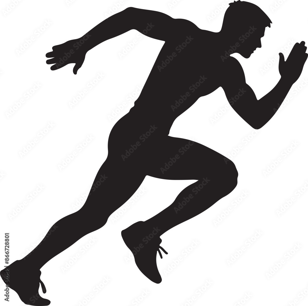 Male athlete running fast isolated on white background Male athlete running fast isolated on white background