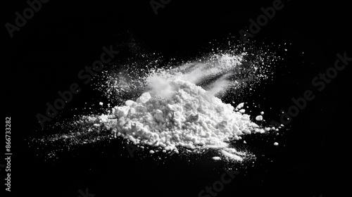 Wallpaper Mural A close-up view of a large pile of powder in shades of gray, suitable for use in editorial or commercial contexts Torontodigital.ca