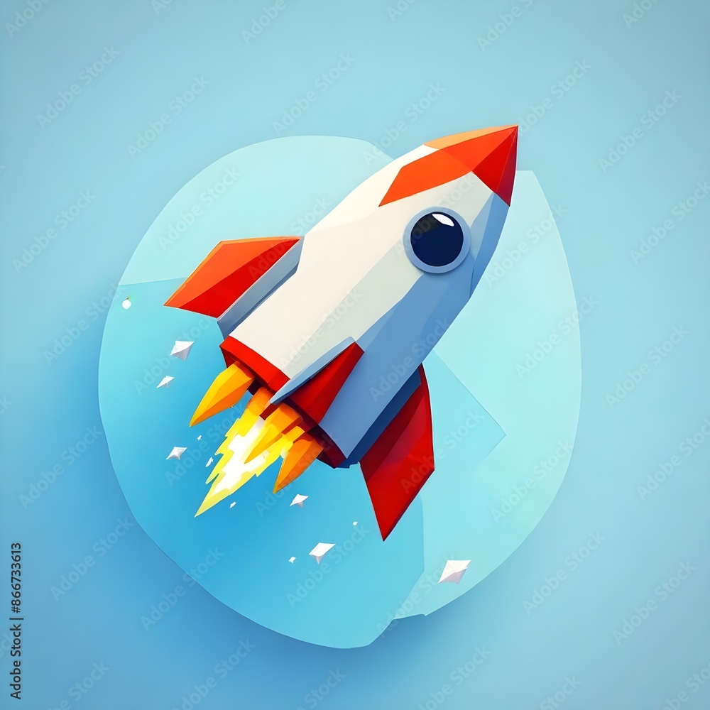 Realistic Space Shuttle Launch with Red Accents Realistic Space Shuttle Launch with Red Accents
