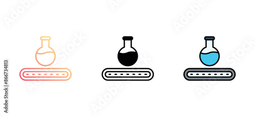 Chemicals icon design with white background stock illustration