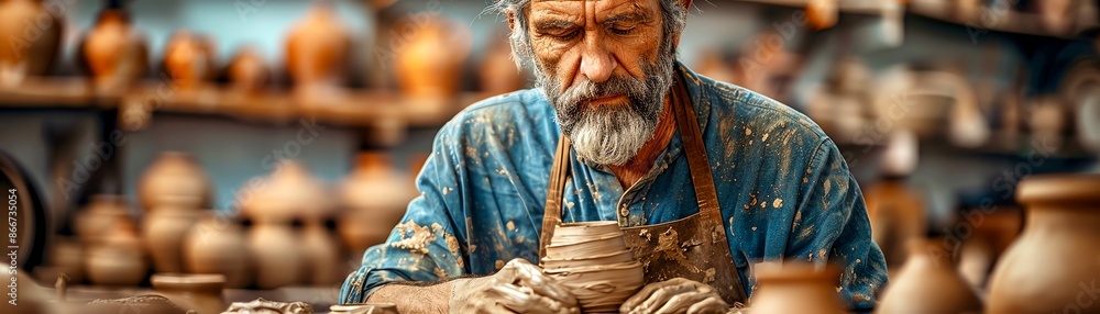 Artist with Clay An artist sculpting clay Artist with Clay An artist sculpting clay