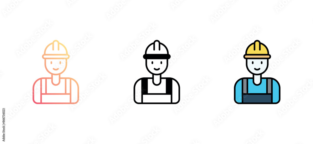 Worker icon design with white background stock illustration Worker icon design with white background stock illustration