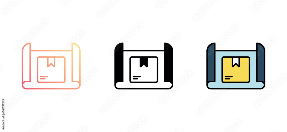 Package icon design with white background stock illustration Package icon design with white background stock illustration