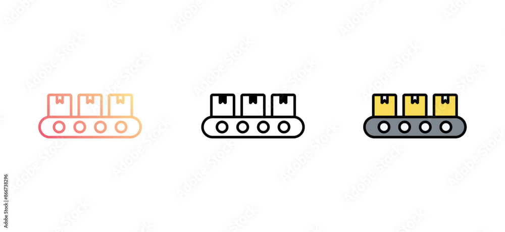 Packages icon design with white background stock illustration Packages icon design with white background stock illustration