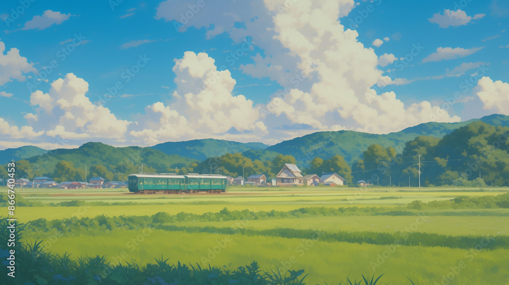 Obraz premium バスからの光景