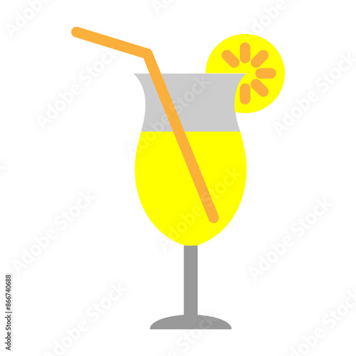 Tropical Drink Vector Flat Icon Design