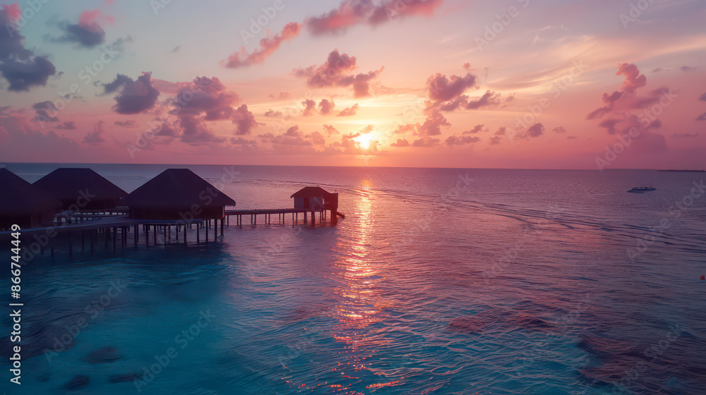 amazing aerial beach landscape beautiful sunset seascape view horizon colorful sea sky clouds over water villa pier pathway tranquil drone view island lagoon tourism travel exotic amazing aerial beach landscape beautiful sunset seascape view horizon colorful sea sky clouds over water villa pier pathway tranquil drone view island lagoon tourism travel exotic