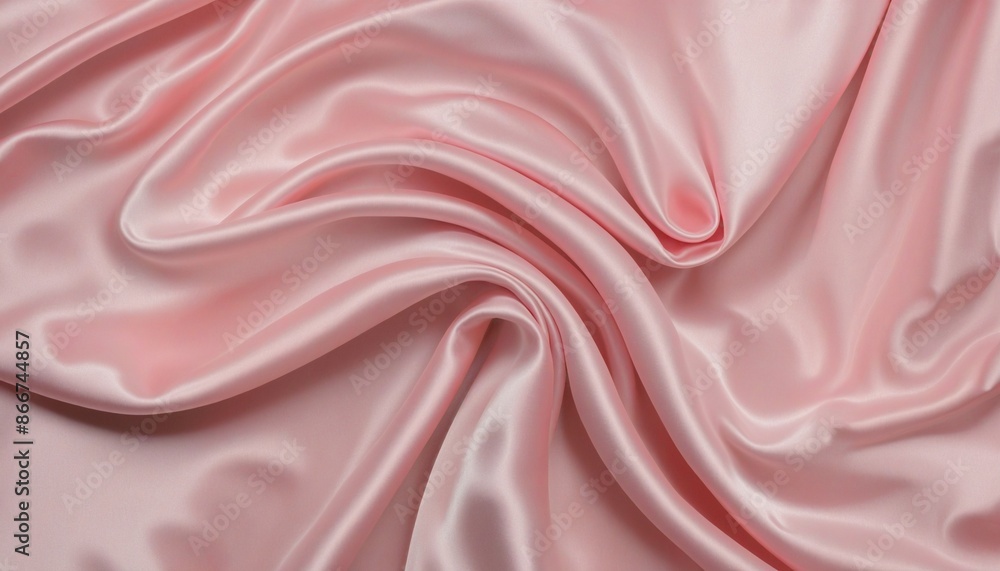 Fototapeta premium Elegant Rose Satin Drapery: A Sensuous Background Inspired by Silk Cloth