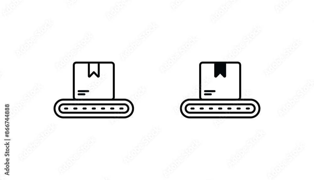 Box icon design with white background stock illustration Box icon design with white background stock illustration