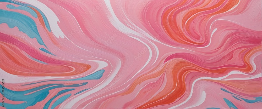 Vibrant and textured abstract art painting on canvas with waves of pink and coral hues created using oil or acrylic techniques Vibrant and textured abstract art painting on canvas with waves of pink and coral hues created using oil or acrylic techniques