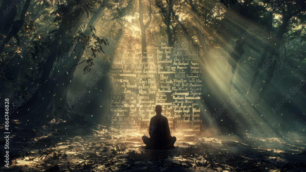 Solitude in a Sunlit Forest Solitude in a Sunlit Forest