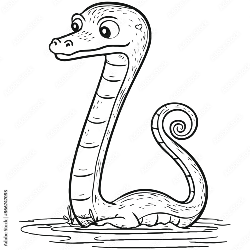 Fototapeta premium Cute Animal coloring book With kd[