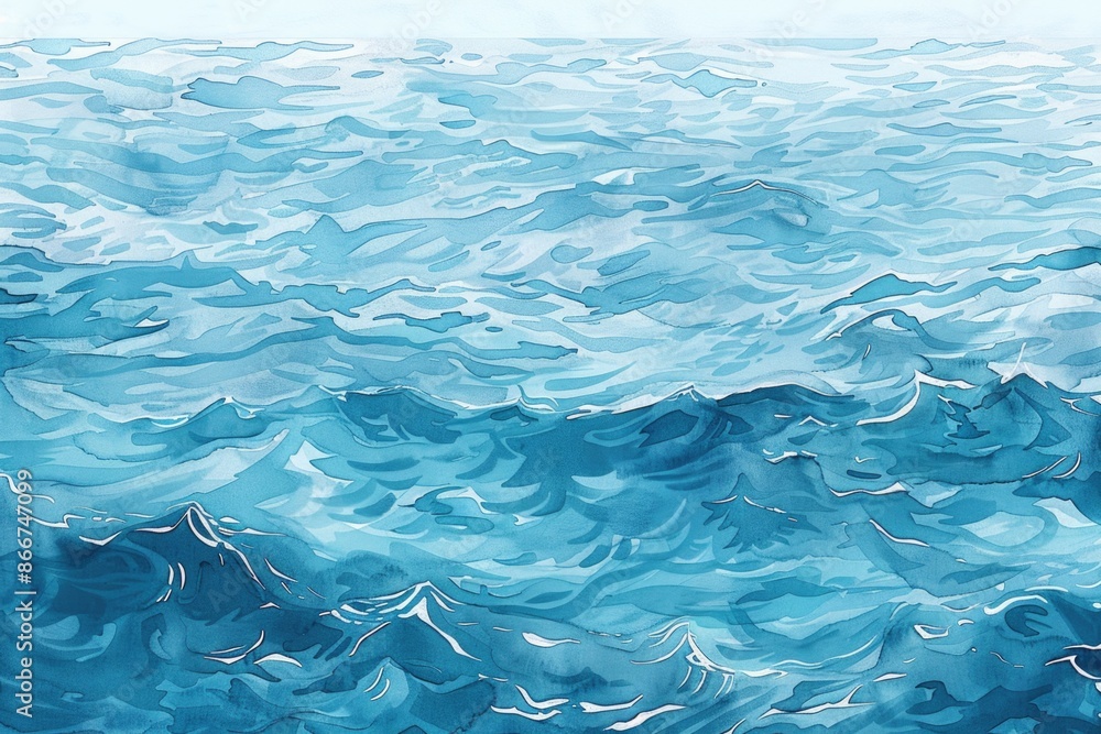 A serene and vast body of water, ideal for use in scenes depicting calmness, tranquility, or natural beauty A serene and vast body of water, ideal for use in scenes depicting calmness, tranquility, or natural beauty