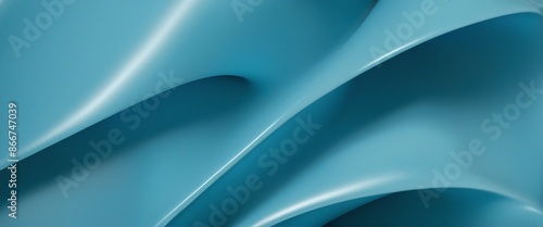 Modern 3D abstract fashion design in blue, creative textile rendering texture