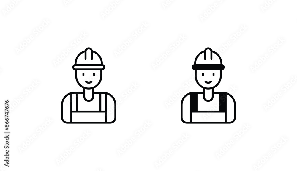 Worker icon design with white background stock illustration Worker icon design with white background stock illustration