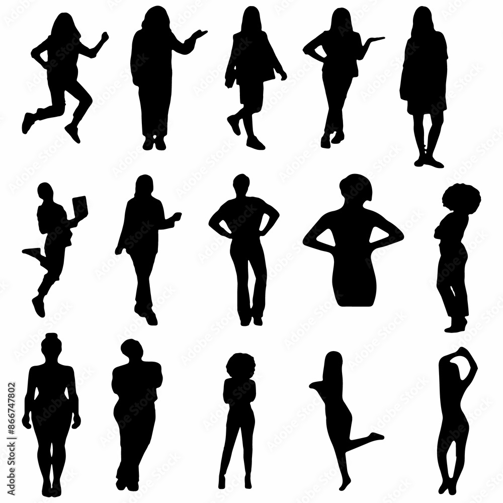 Man and Women Silhouette Vector Collection Man and Women Silhouette Vector Collection