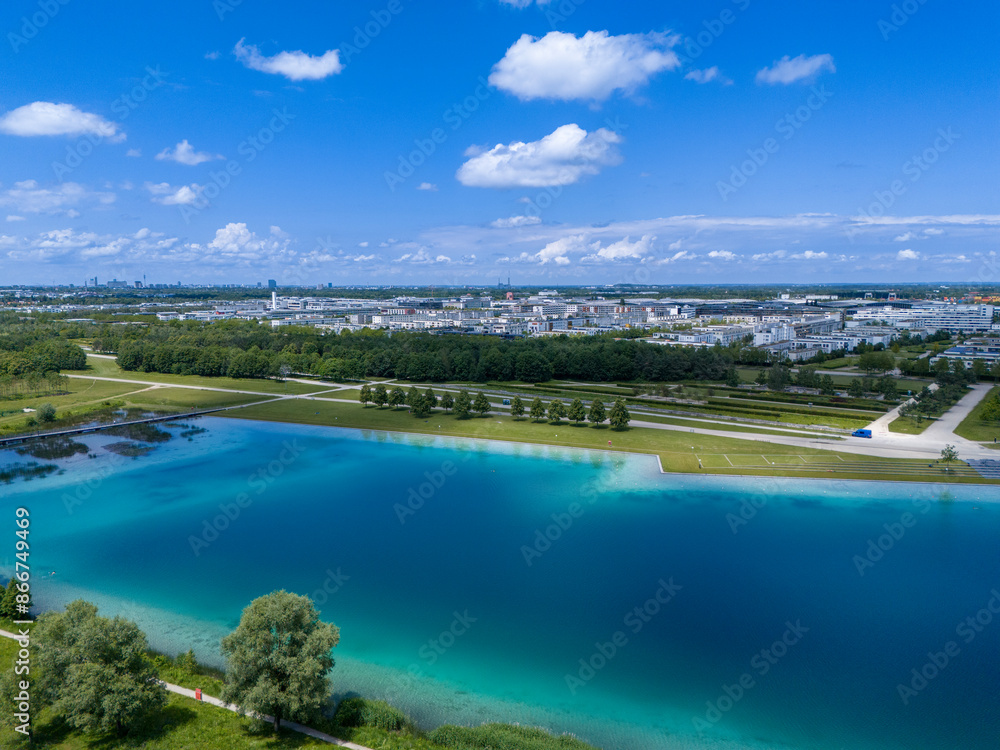 Fototapeta premium Riemersee Messestadt Riem