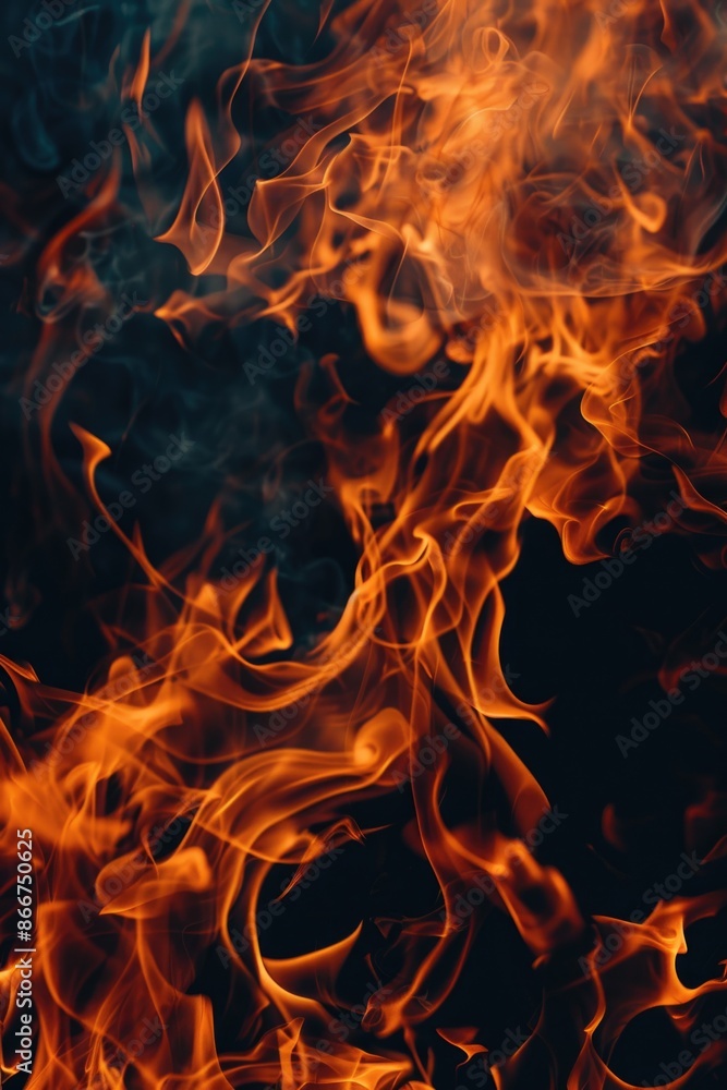 A close-up shot of a fire burning brightly on a black background, with flames and sparks visible A close-up shot of a fire burning brightly on a black background, with flames and sparks visible