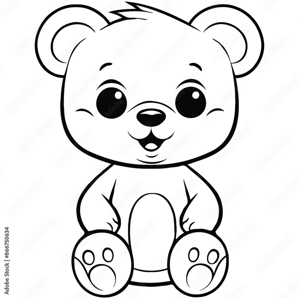 Naklejka premium Cute Animal coloring book With kdp