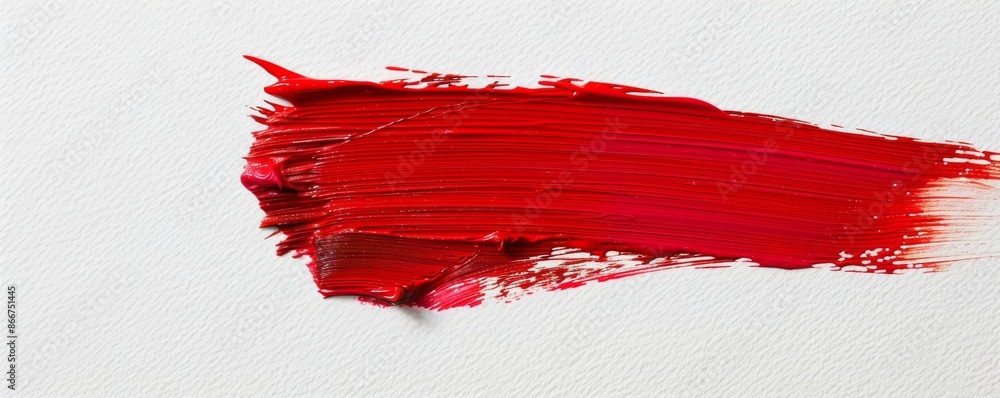 Skillfully applying red paint to a white canvas, creating visible brush strokes for a modern and abstract look. Evoking creativity with a vibrant color palette, perfect for artistic projects Skillfully applying red paint to a white canvas, creating visible brush strokes for a modern and abstract look. Evoking creativity with a vibrant color palette, perfect for artistic projects