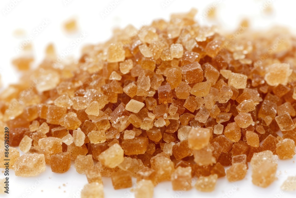 A mound of brown sugar sits atop a white surface, ready for use in baking or as a decorative accent A mound of brown sugar sits atop a white surface, ready for use in baking or as a decorative accent