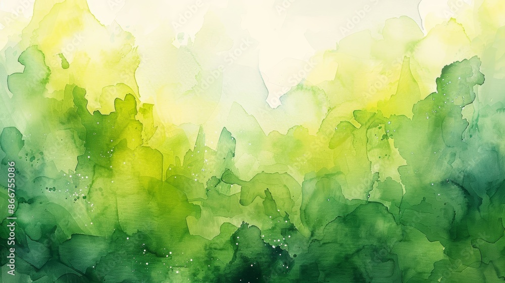 Abstract watercolor background in shades of green and yellow. Perfect for nature, spring, and environmental themes. Abstract watercolor background in shades of green and yellow. Perfect for nature, spring, and environmental themes.