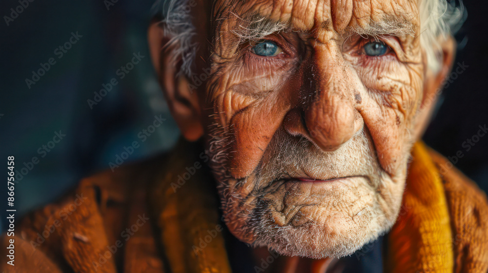 An expressive portrait of an older person, showing wisdom and life experience. An expressive portrait of an older person, showing wisdom and life experience.