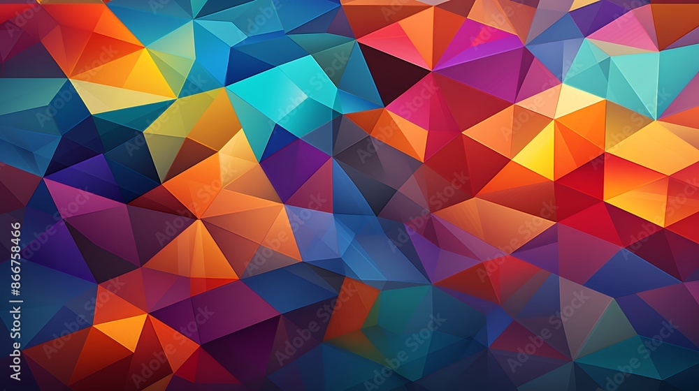 An abstract pattern of colorful geometric shapes An abstract pattern of colorful geometric shapes