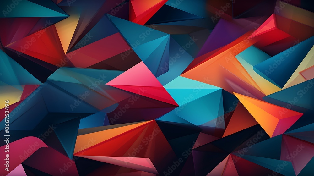 An abstract pattern of colorful geometric shapes An abstract pattern of colorful geometric shapes