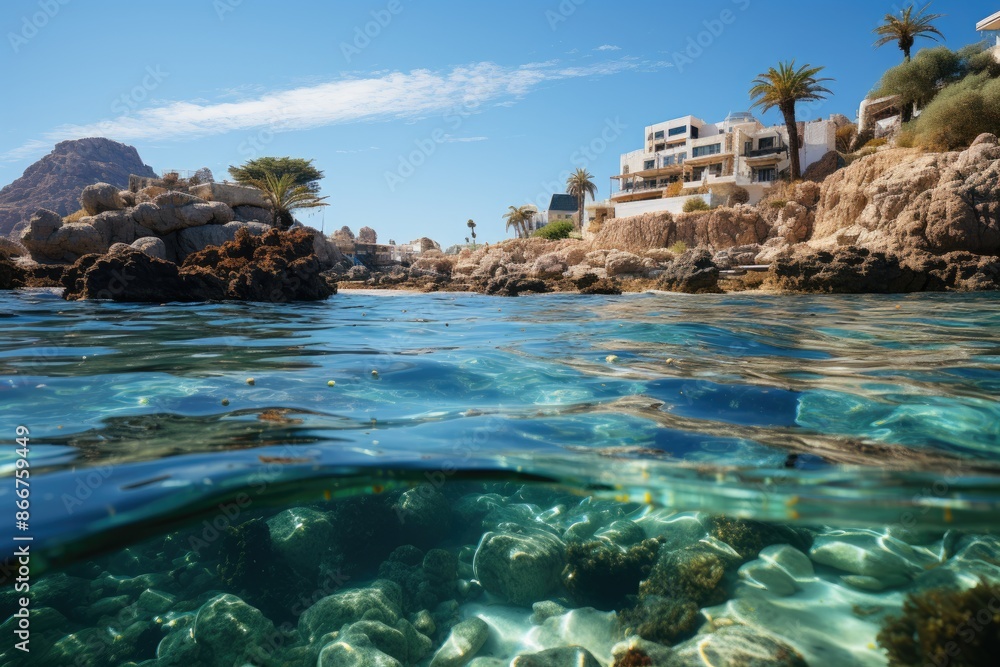 Sham El Sheikh, Egypt, Tiran Island, a popular Snorkel diving place., generative IA