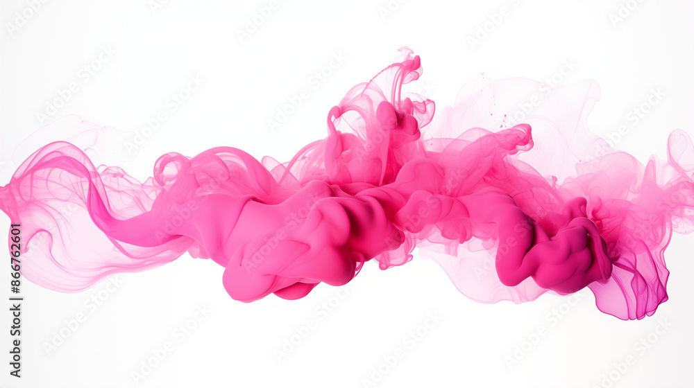 Fototapeta premium Pink Paint Dripping Paint Fluid on White Background, Abstract Image, Texture, Pattern Background, Wallpaper, Background, Cell Phone Cover and Screen, Smartphone, Computer, Laptop, 9:16 and 16:9 Format