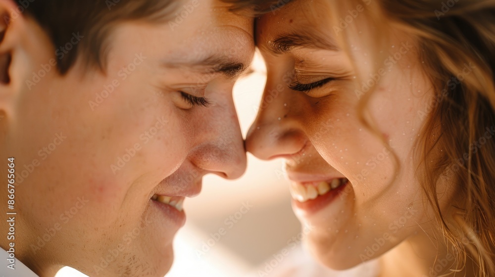 Couple looking into each other's eyes with smiles of love and affection Couple looking into each other's eyes with smiles of love and affection