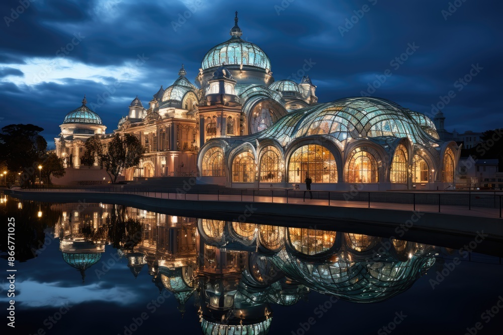 Fototapeta premium Sochi, Russia, the SOCHI Opera and Ballet Theater, with cultural performances., generative IA