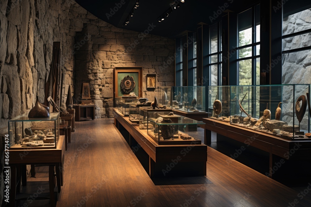 Antália, Turkey, the Antália Museum (Antalya Museum), with historical artifacts., generative IA Antália, Turkey, the Antália Museum (Antalya Museum), with historical artifacts., generative IA