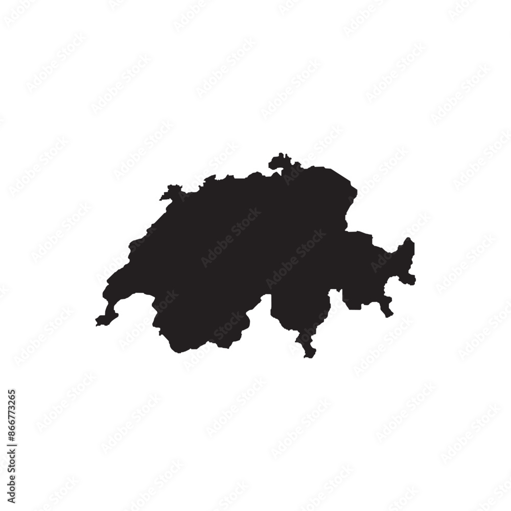 Obraz premium Switzerland map icon