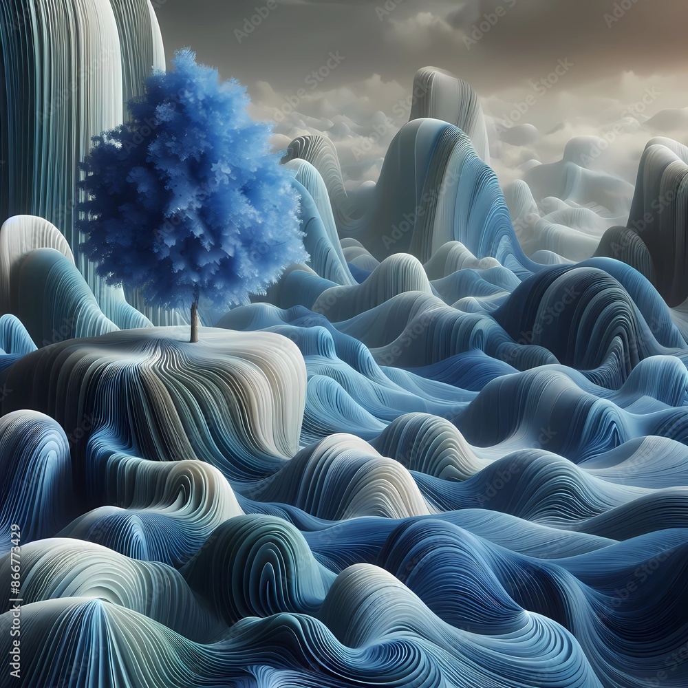 Obraz premium The Blue Tree.