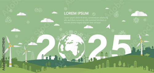 2025 Natural Environment Icon Vector Illustration Template.