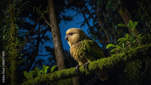 Kakapo at night photo