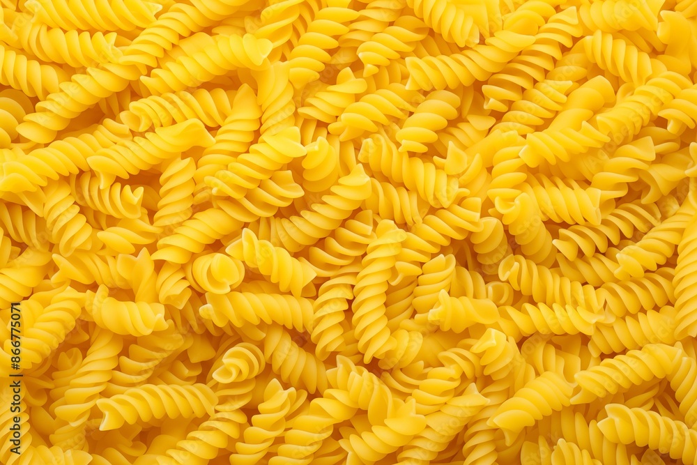 Dry uncooked spiral fusilli pasta Dry uncooked spiral fusilli pasta