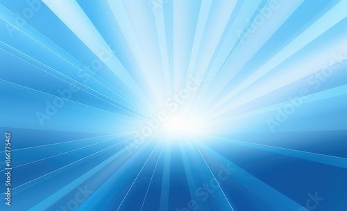 Abstract blue background with rays and beams. Vector illustration for your design