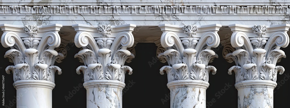 Column pillar Greek 3D Roman stone background white ancient Greece ...