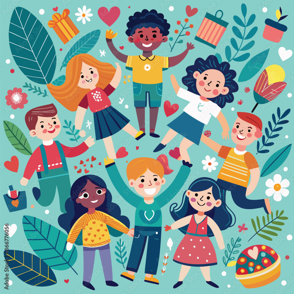 Happy Friendship Day abstract vector illustration design. Happy Friendship Day abstract vector illustration design.